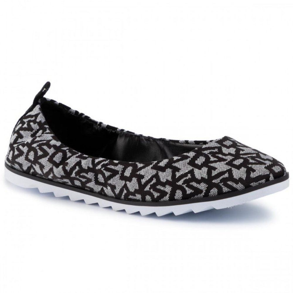 DKNY Women's Vivi Ballerina Logo Print Flats
